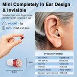 ClearHear Mini – Rechargeable Hearing Aids | 16 - Channel Noise Reduction, Charging Case - Pure Sound
