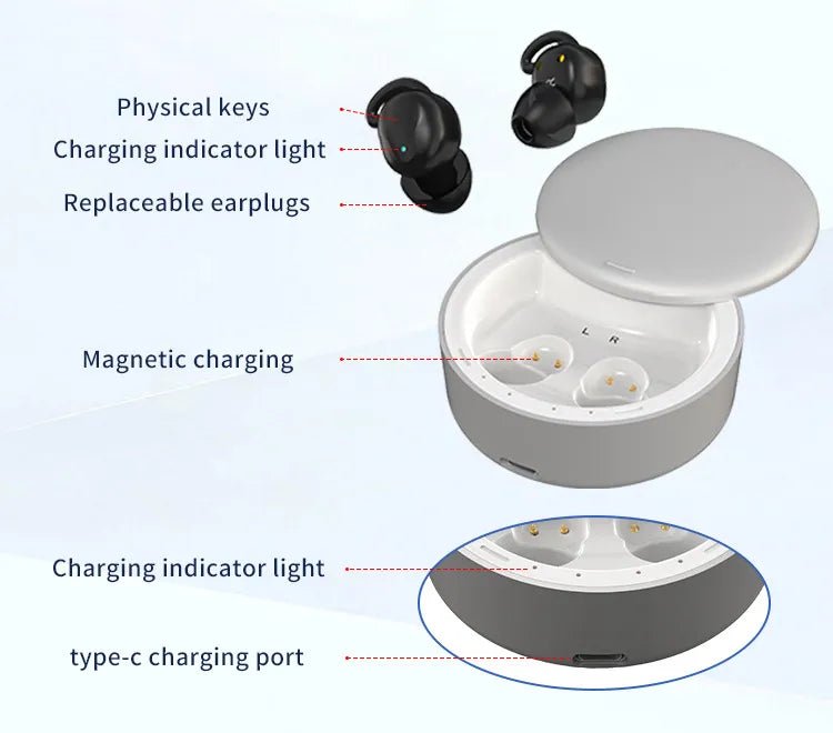 TruHear™ Bluetooth Hearing Aids App Controlled – ITE Rechargeable Noise Reduction - Pure Sound